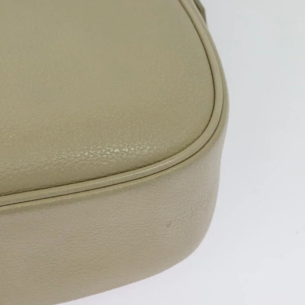 Authentic SAINT LAURENT Shoulder Bag Leather Beige Gold - Picture 8 of 16